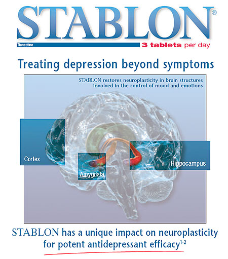 Servier advert for Stablon/tianeptine